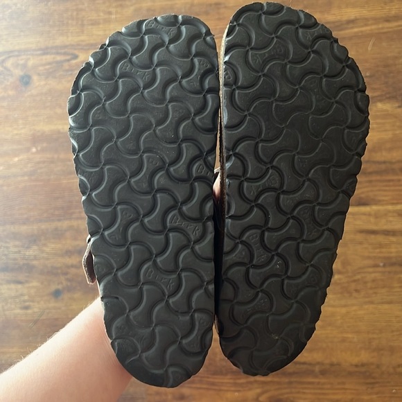 Birkenstock Gizeh Thong Sandal Cosmic Sparkle Orange Glitter Patent Sandals 36 - Picture 4 of 4